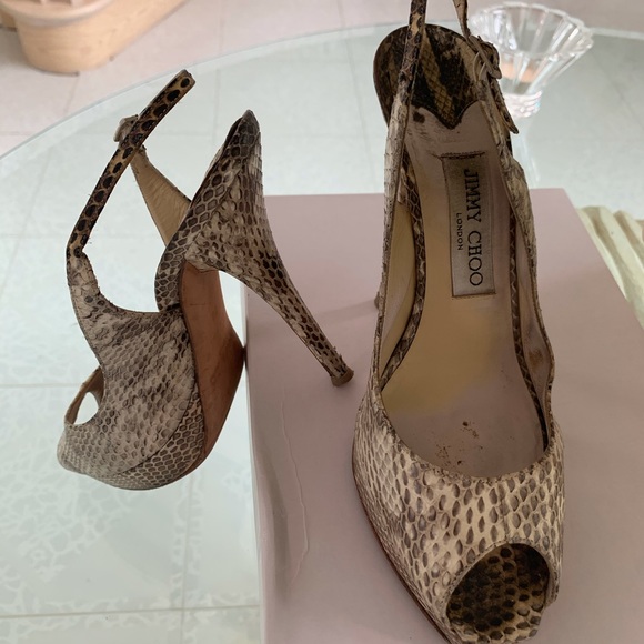 Jimmy Choo “Elaphe” Platform Sandals - Picture 3 of 6